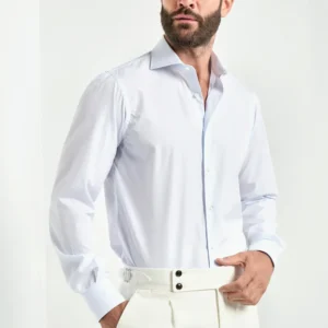 Light blue premium Sartoriale cotton shirt - Made in Italy