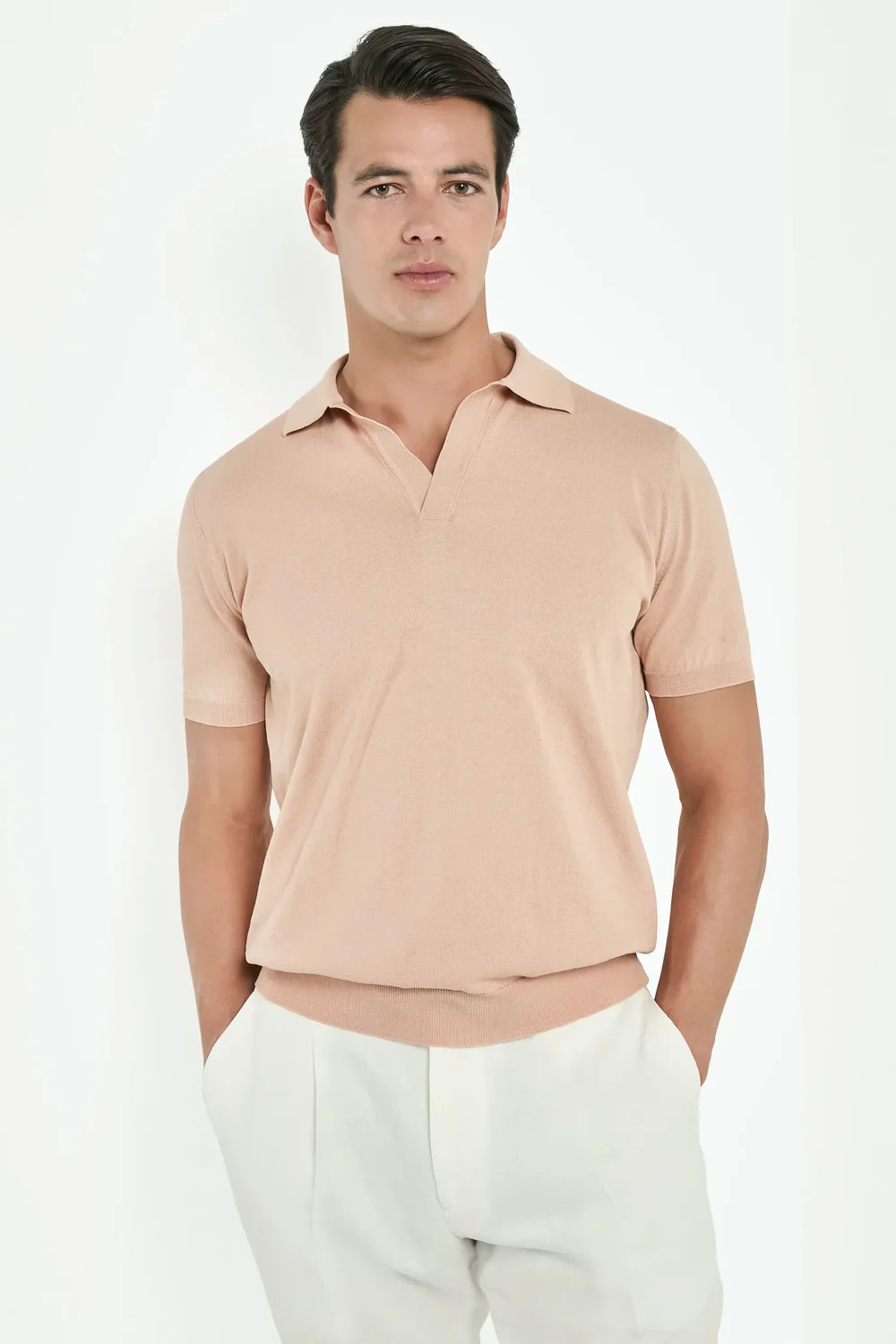 Peach polo - Made in Italy
