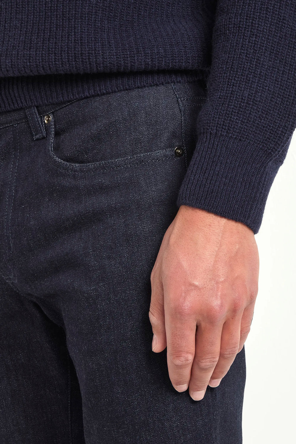 Blue ribbed cashmere blend polo – Made in Italy - Image 2