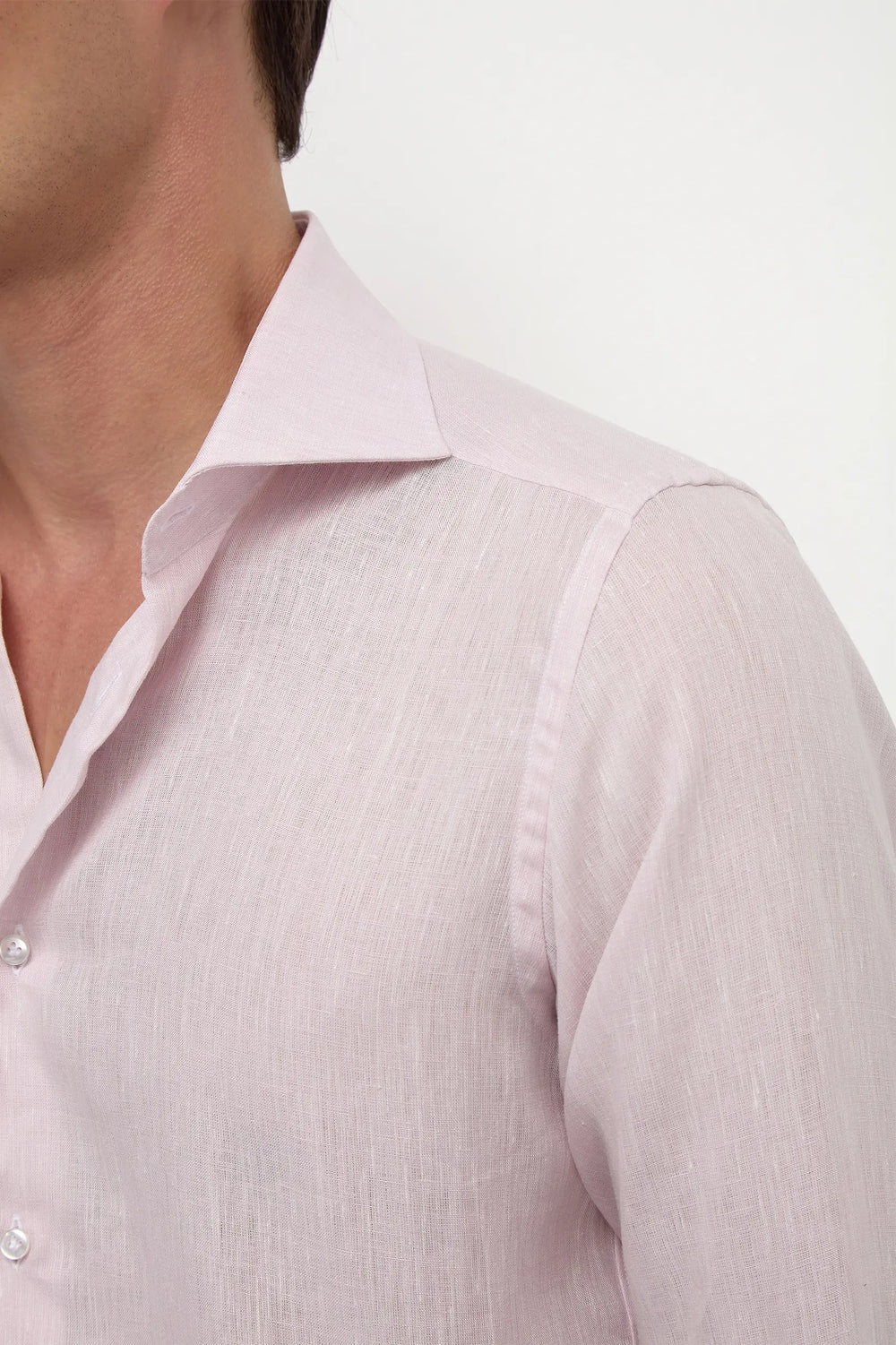 Pink linen shirt - Made in Italy - Image 2