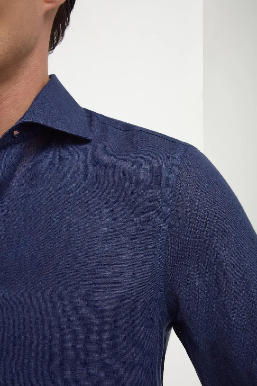 Blue linen shirt - Made in Italy - Image 2